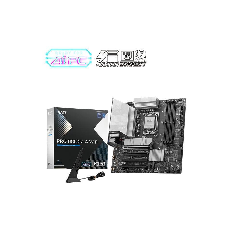 MSI PRO B860M-A WIFI INTEL B860 4x DDR5 3x M.2 1x HDMI Motherboard WiFi 7