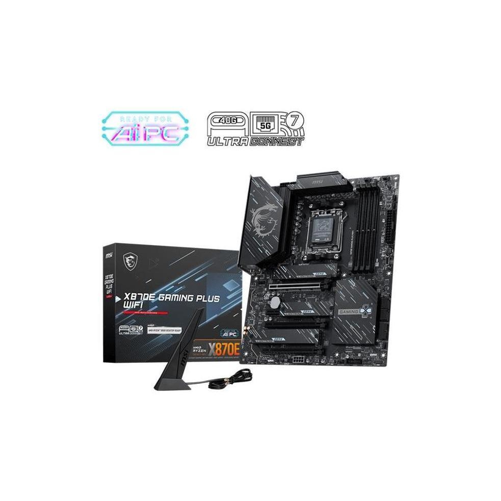 MSI X870E GAMING PLUS WIFI AM5 DDR5 PCIe5 M.2 WiFi7 USB4 Motherboard