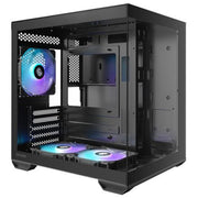 OKINOS Mirage 4 ES Black Mini Tower Case mATX/ITX Tempered Glass 3x120mm ARGB