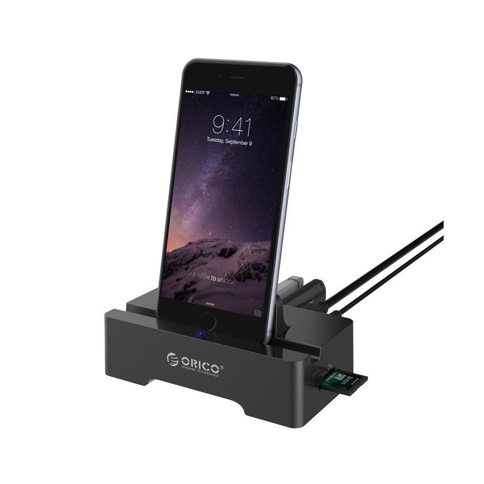 ORICO 3 Port USB2.0 Docking Station of Cellphone and PAD for SD TF with 1M US...