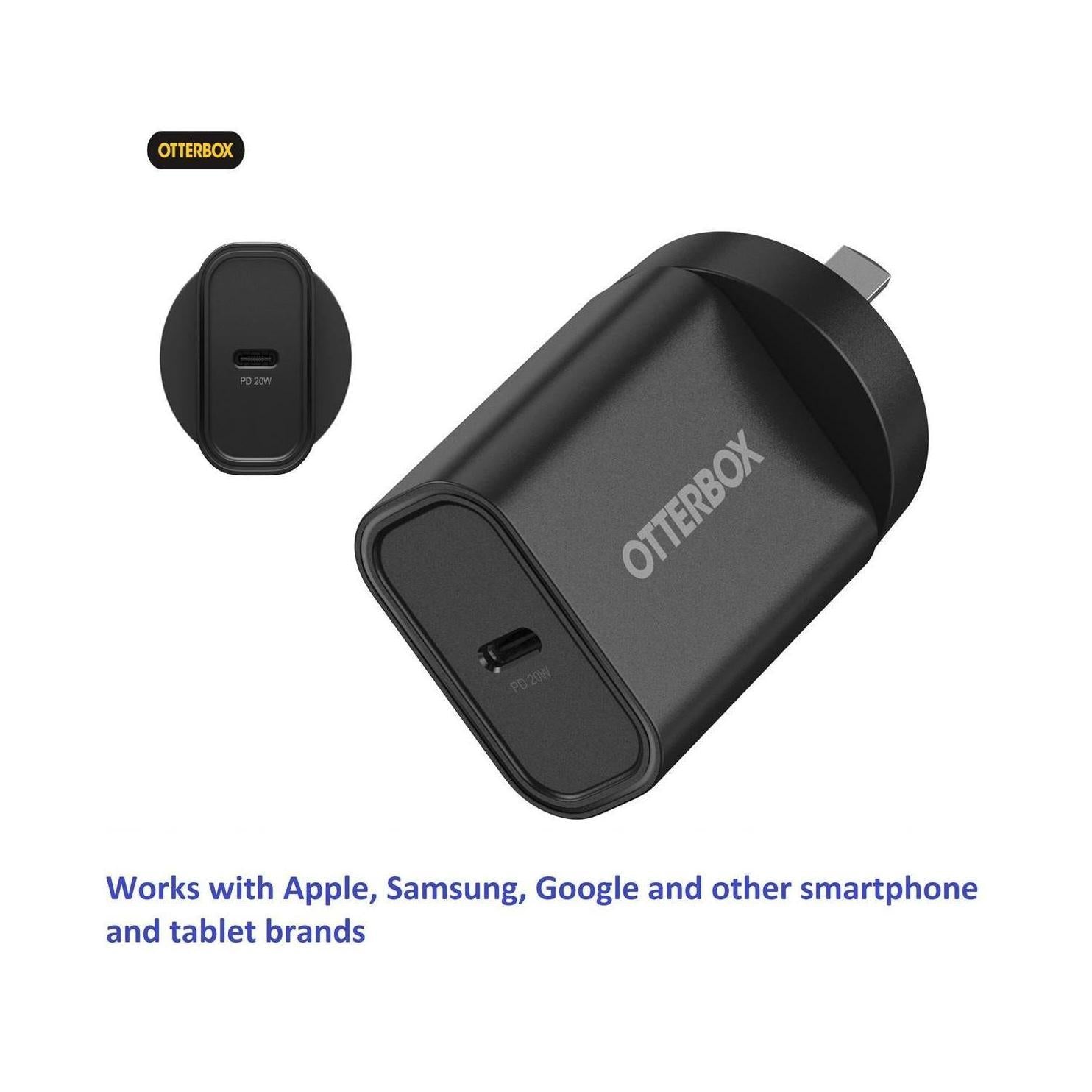 OtterBox 20W USB-C PD Fast Wall Charger Black