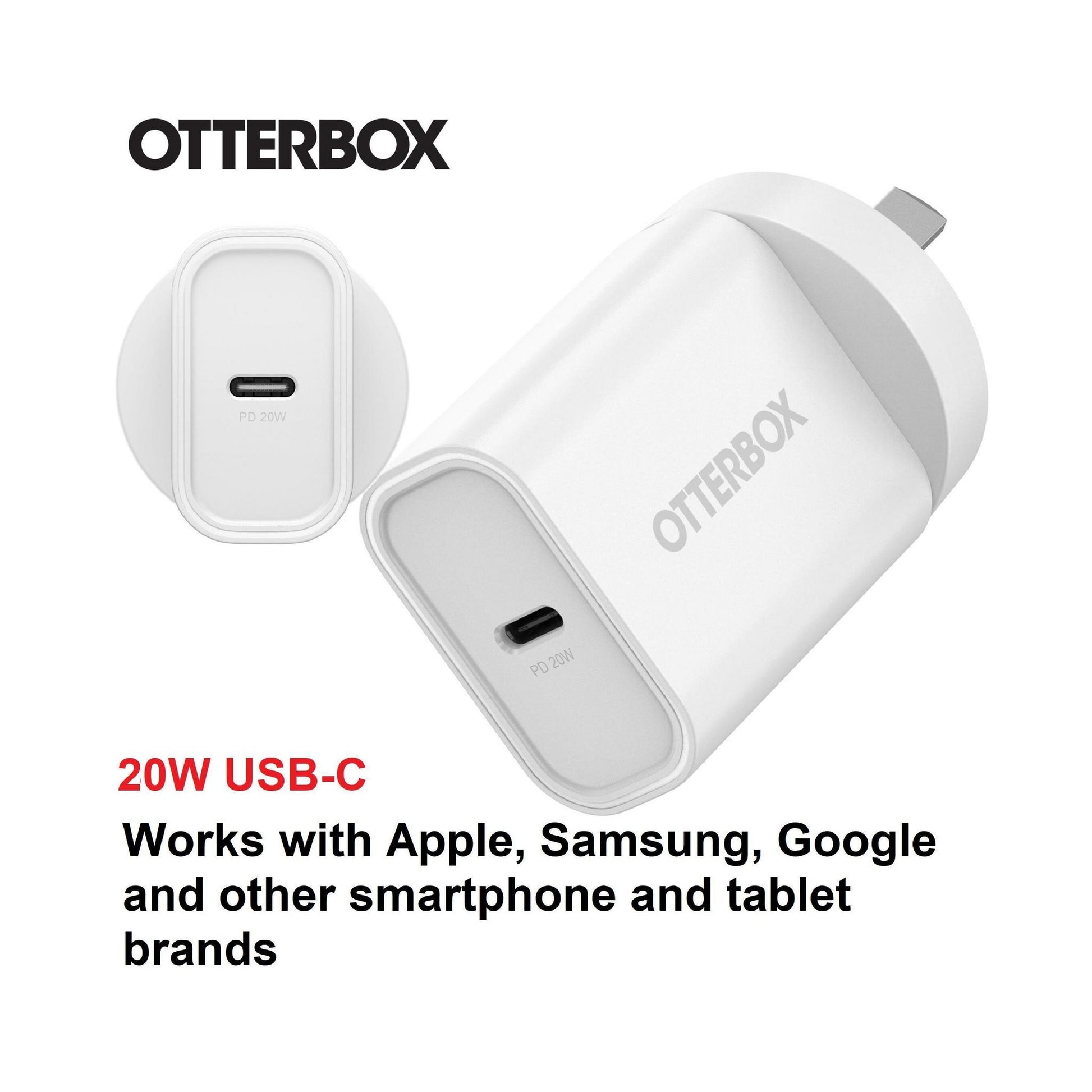 OtterBox 20W USB-C PD Fast Wall Charger White