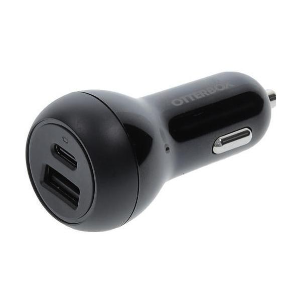 OtterBox 32W Dual Port USB-C PD + USB-A Fast Car Charger Black