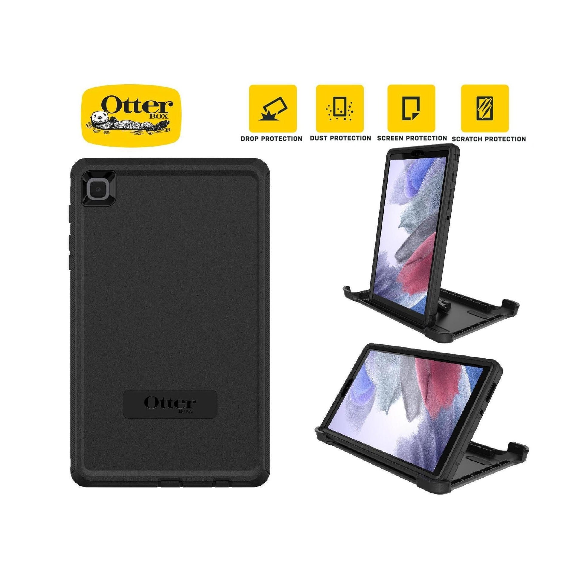 OtterBox Defender Samsung Galaxy Tab A7 Lite (8.7") Case Black DROP+ 2X Mil Spec