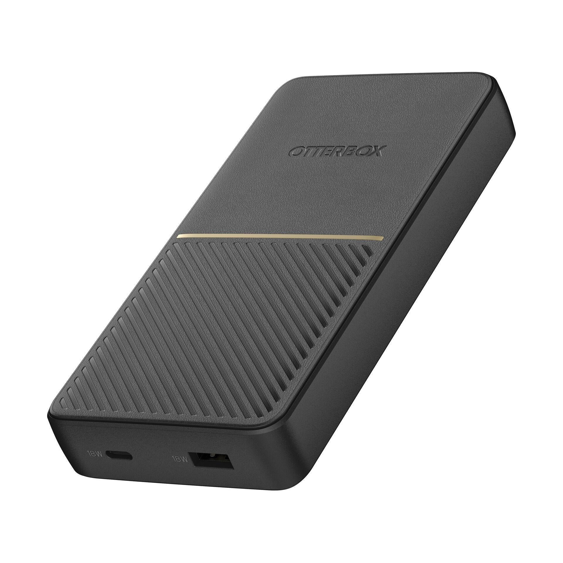OtterBox Fast Charge Power Bank 20K mAh Black Dual Port USB-C USB-A