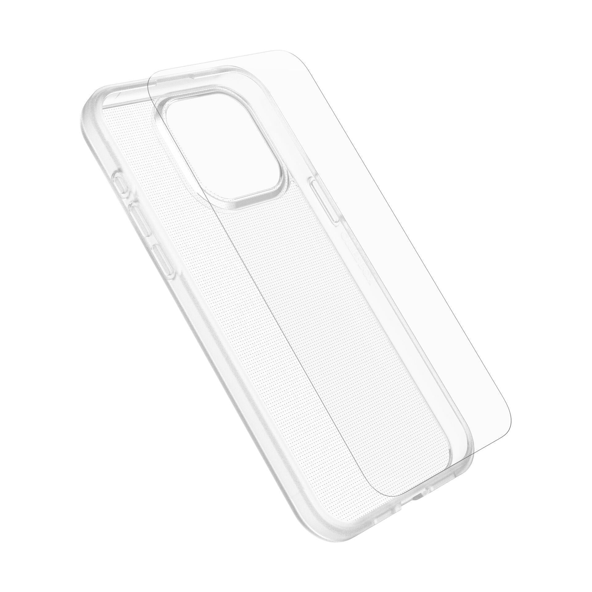 OtterBox React Case with Screen Protector Apple iPhone 15 Plus 6.7" Clear DROP+ 2X Anti-Scratch