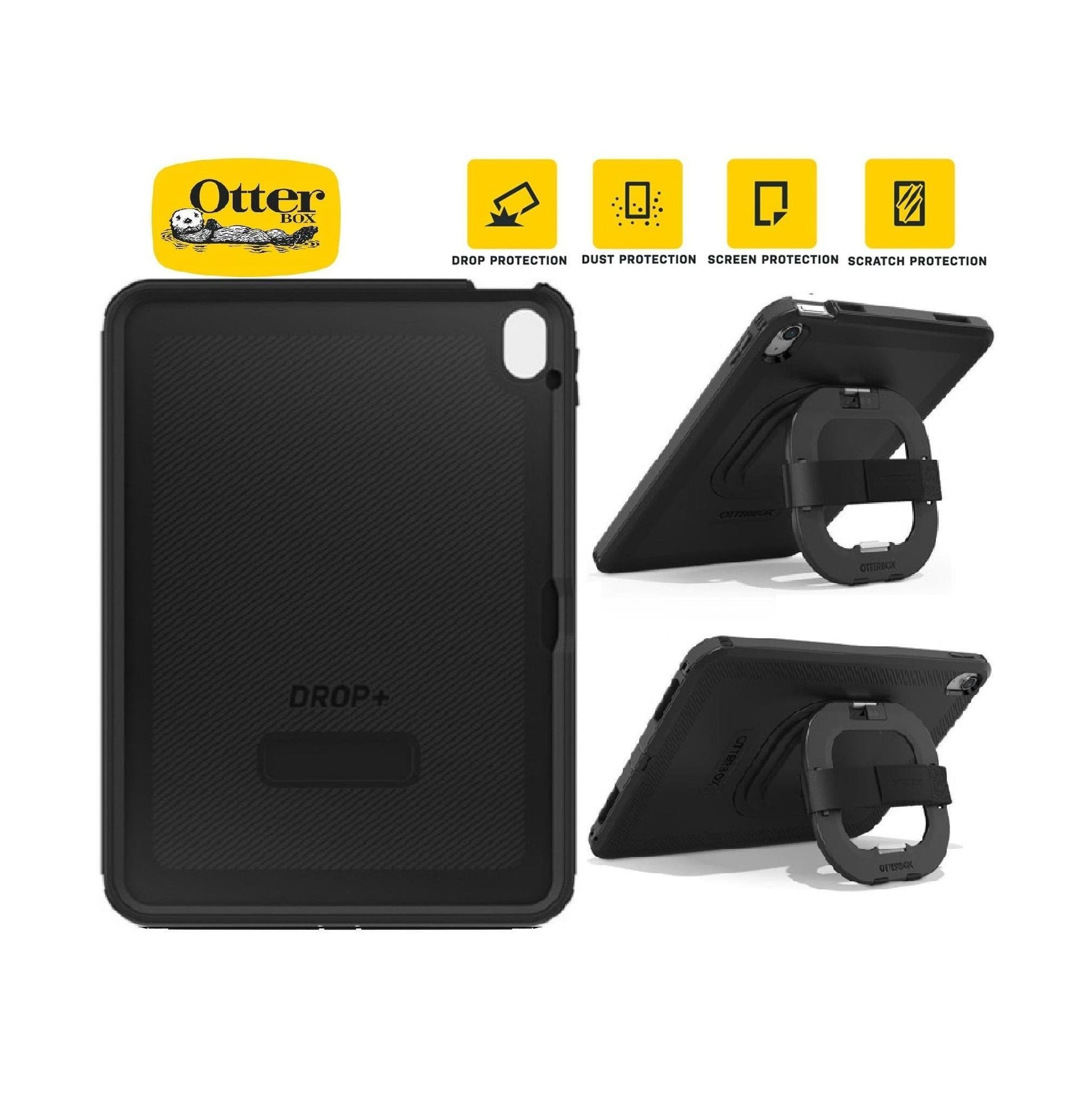OtterBox Rugged Defender Apple iPad 11" A16 Kickstand Case Black