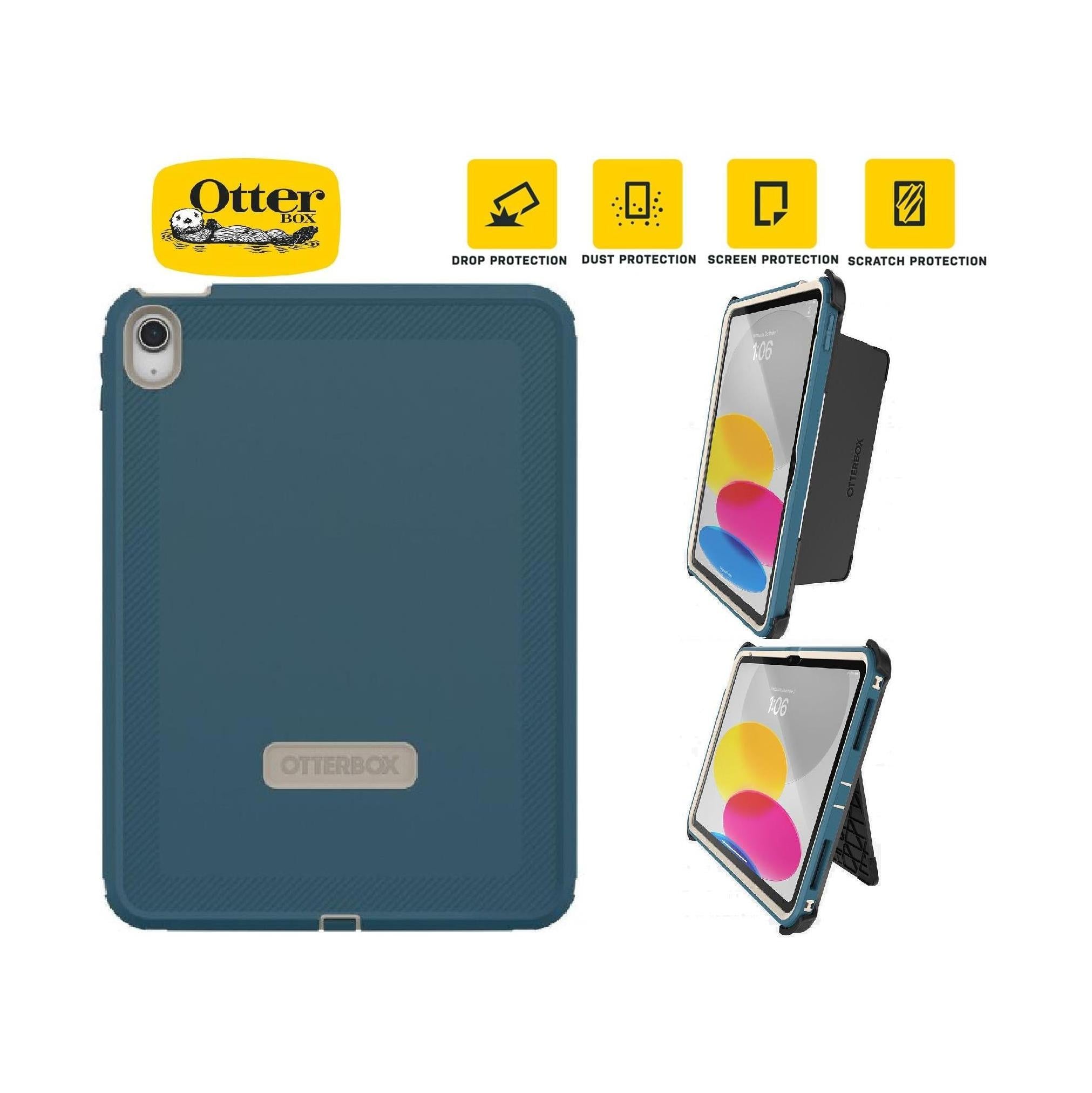 OtterBox Rugged Defender Apple iPad A16 11" Kickstand Case Blue