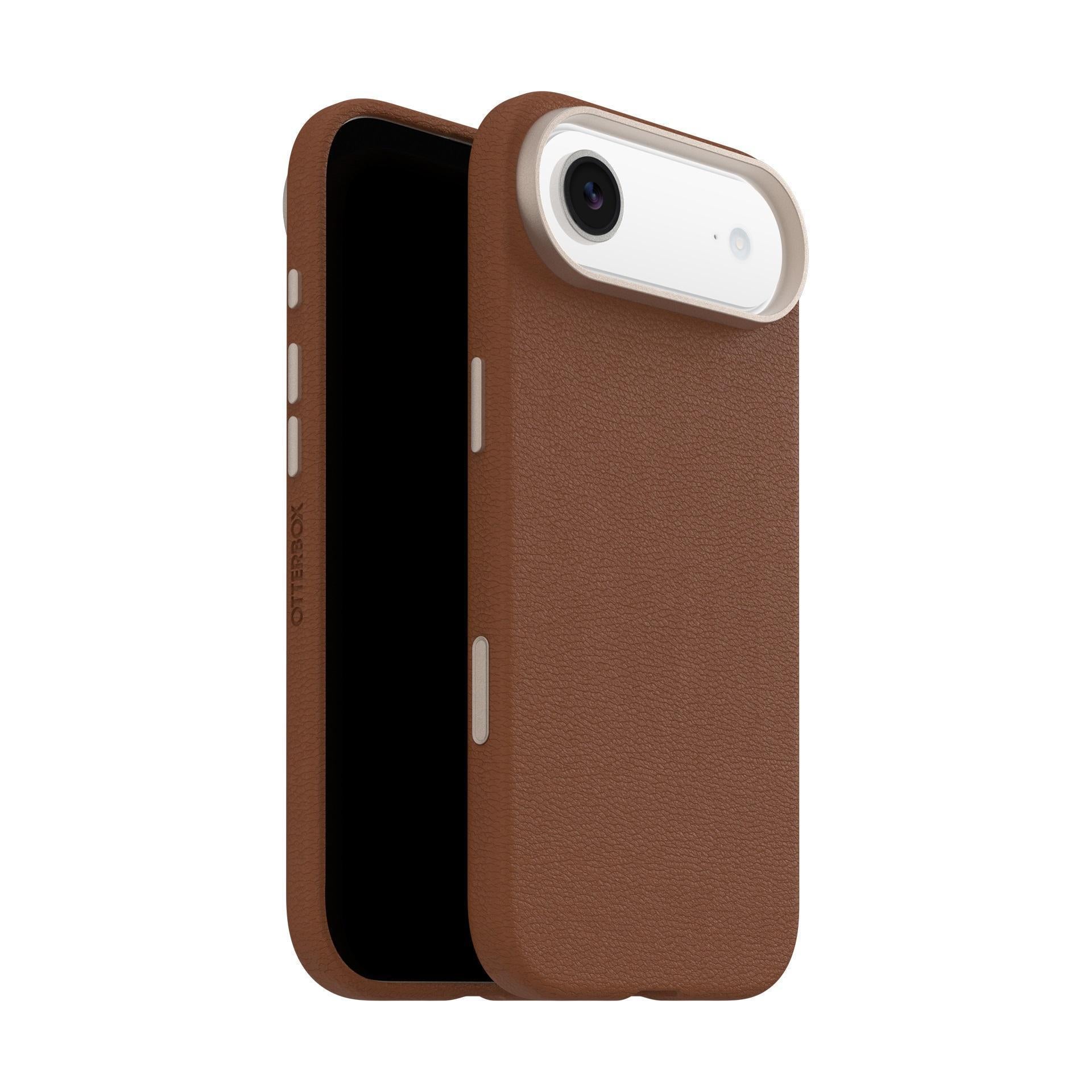 OtterBox Symmetry Cactus Leather MagSafe Case for iPhone 14 Pro Max Desert Saddle Brown