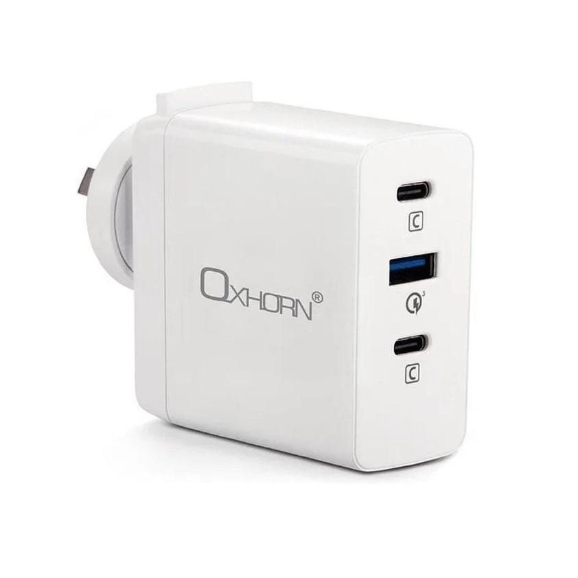 Oxhorn 100W USB GaN Type-C fast Charger 2x USB-C 1x USB-A Fast Charger
