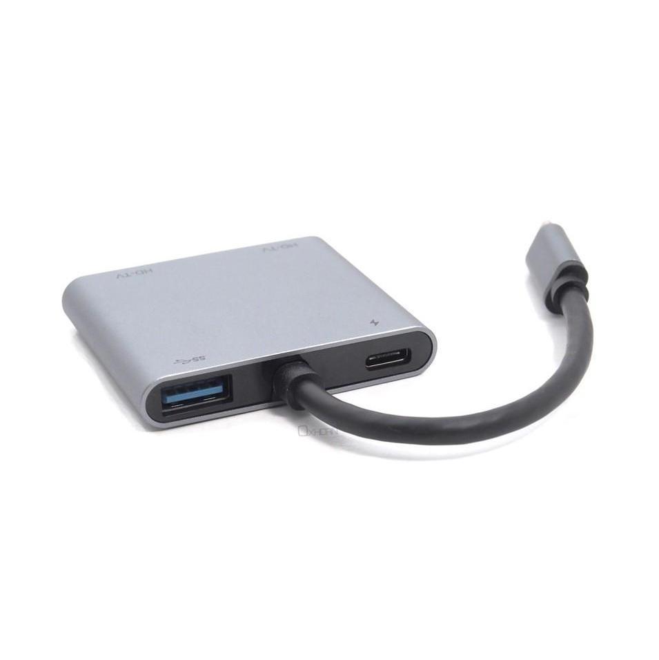 Oxhorn 4-in-1 USB-C to 2x HDMI 1xUSB3.0 1xUSB-C Charging Port 100W Power Deli...