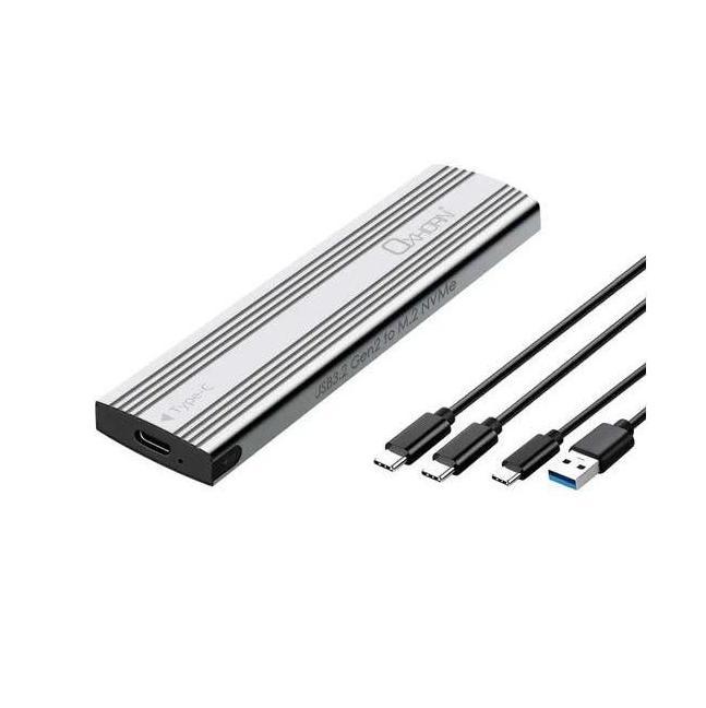 Oxhorn USB C 3.2 Gen 2 M.2 NVMe NGFF Enclosure 10 Gbps B+M Key M.2 NVMe SSD u...