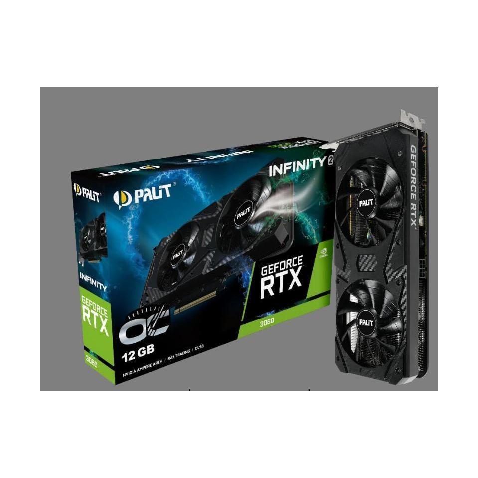 Palit RTX 3060 INFINITY 2 OC 12GB GDDR6 3-DP HDMI Graphics Card