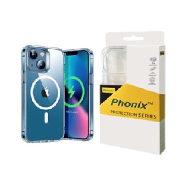 Phonix iPhone 17e/16e/15/14/13 6.1" Clear Rock Shockproof Case with MagSafe