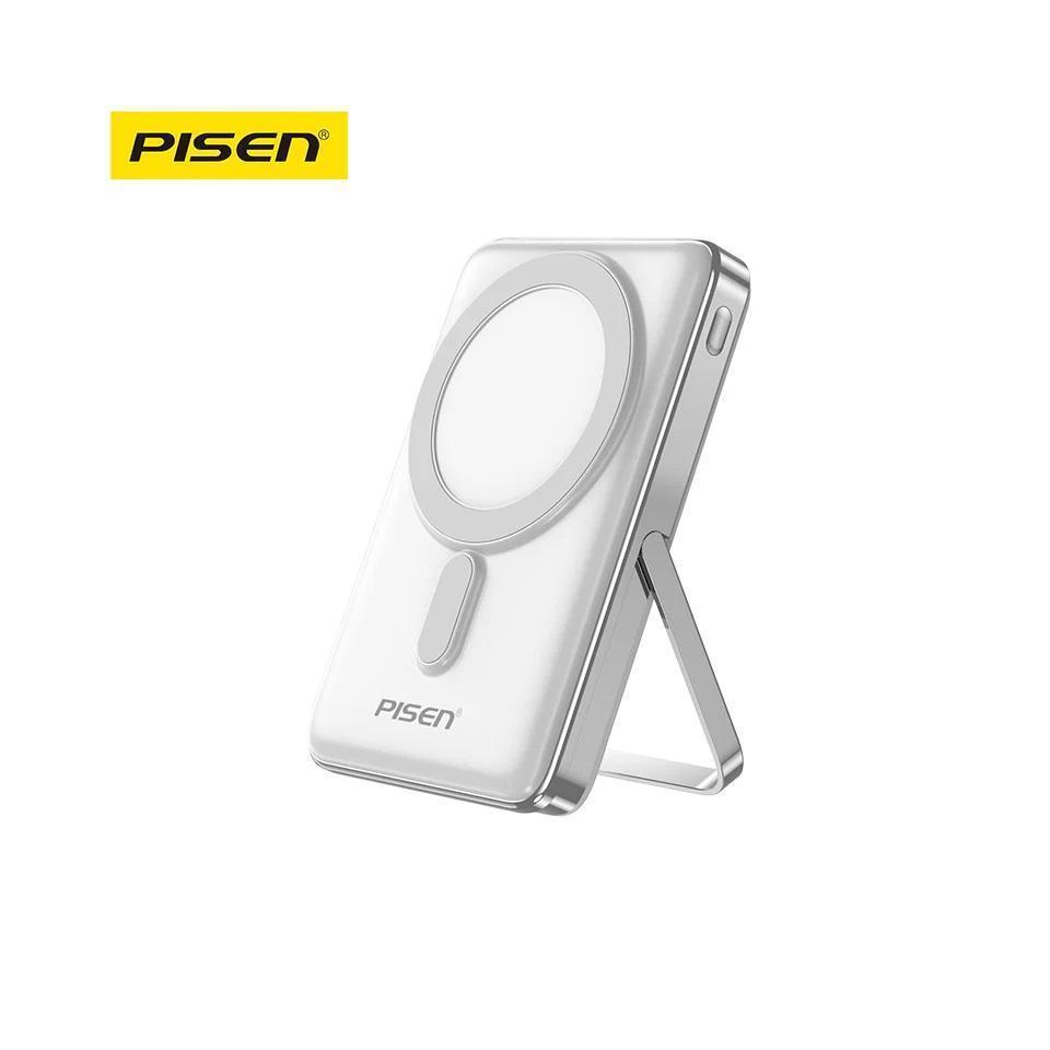 Pisen 10000mAh 30W CCC-Certified Wireless Power Bank with Holder LED Display