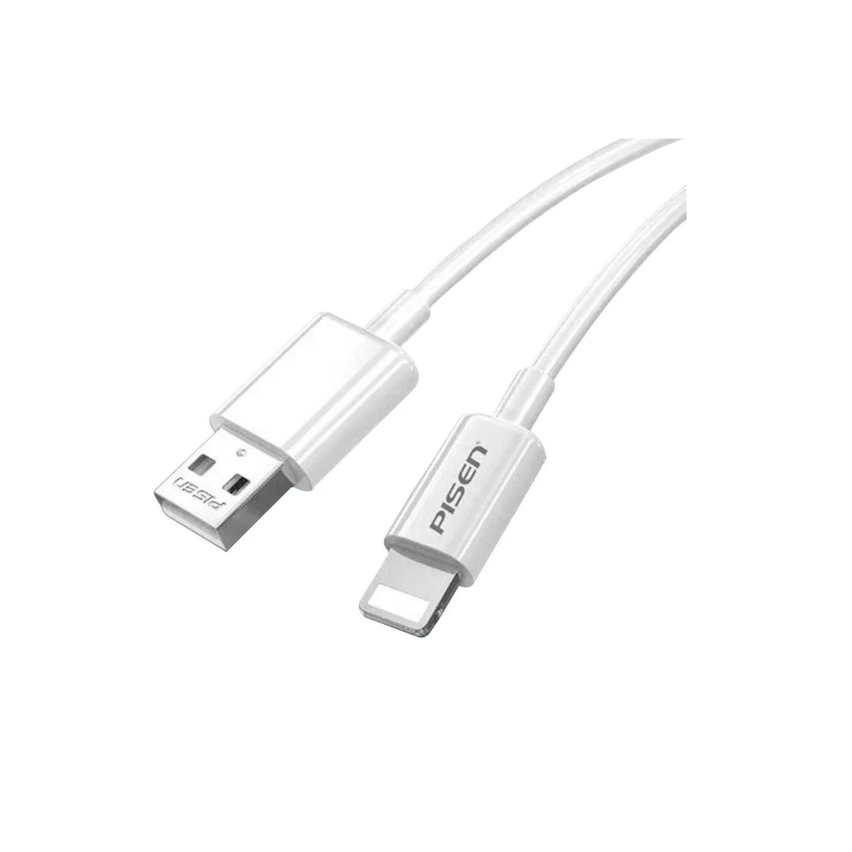 PISEN Mr White Lightning to USB-A Cable 1M White Fast Charge 2.4A Durable