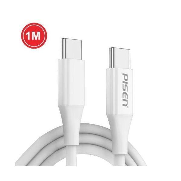PISEN MR WHITE USB-C TO USB-C 60W PD CABLE 1M WHITE