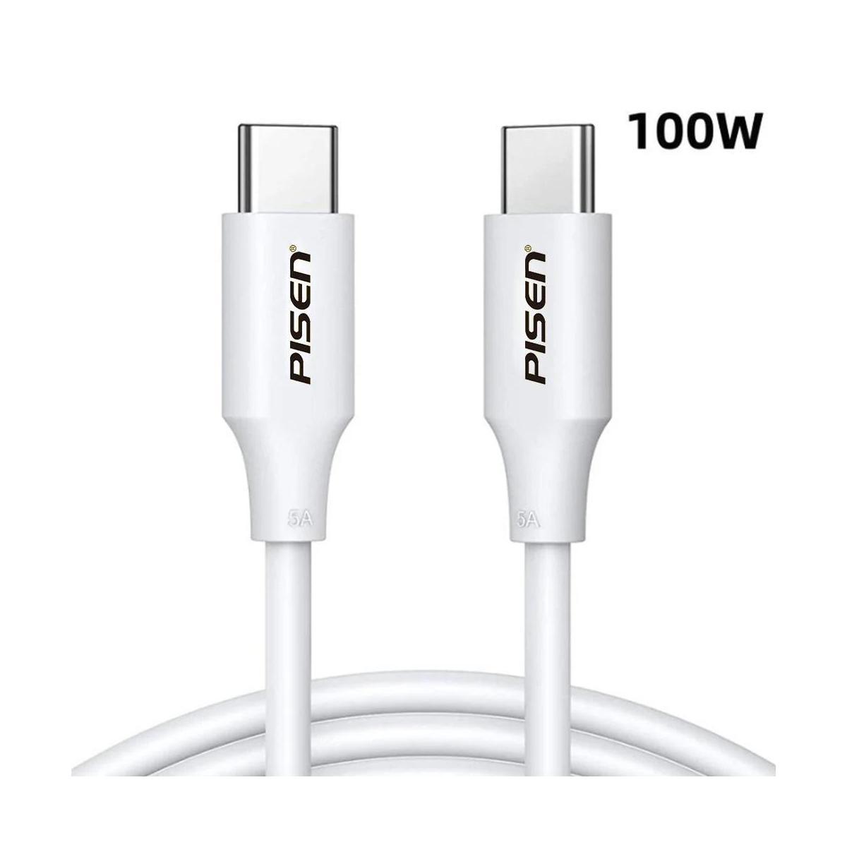PISEN USB-C to USB-C 1M PD Cable 100W White