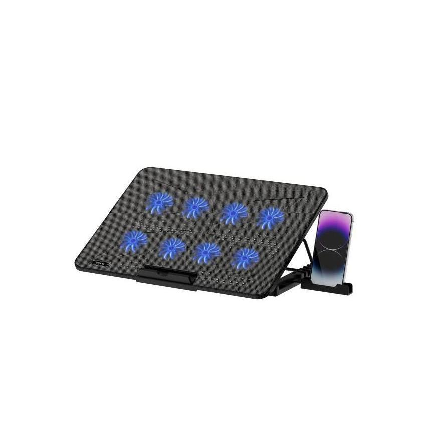 Rapoo Laptop Cooling Pad CF300 8 High-Efficiency Cooling Fans 7 Adjustable