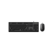 Rapoo X130Pro Wired Keyboard Mouse Combo Black 1000DPI SpillResistant