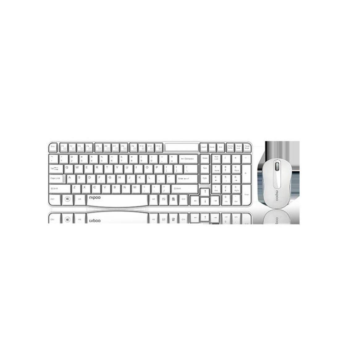Rapoo X1800S 2.4GHz Wireless Keyboard Mouse Combo 1000DPI Nano Black