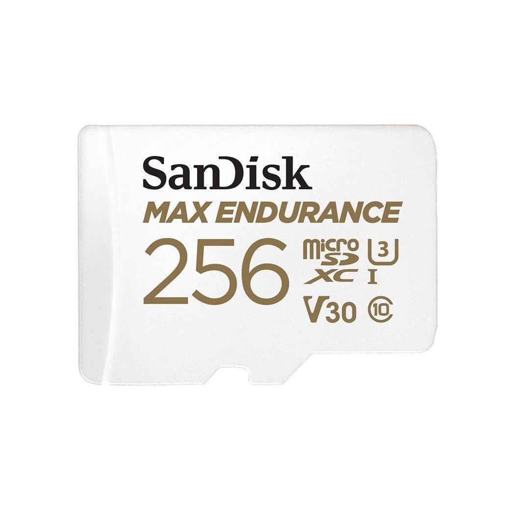 SanDisk Max Endurance 256GB microSD 100MB/s C10 U3 V30 Waterproof Shockproof SD Adaptor