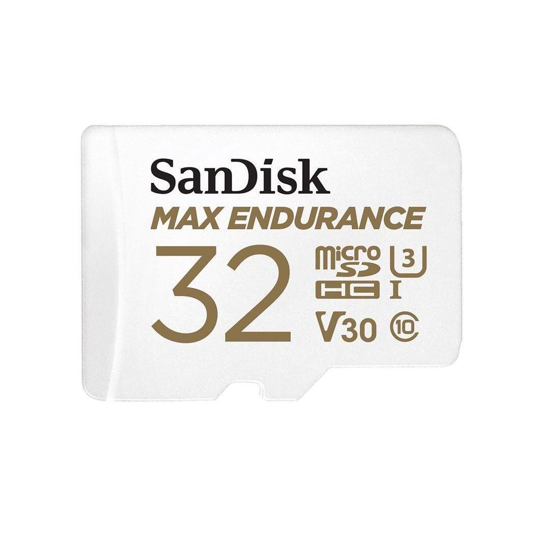 SanDisk Max Endurance 32GB microSD 100MB/s C10 U3 V30 Waterproof Shockproof SD Adaptor