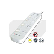 Sansai 4-Way Power Board 6 Sockets Individual Switches Surge Protection Indicator Light