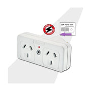 Sansai Surge Protected Double Adapter Left Side Active Indicator 10A 240V AC