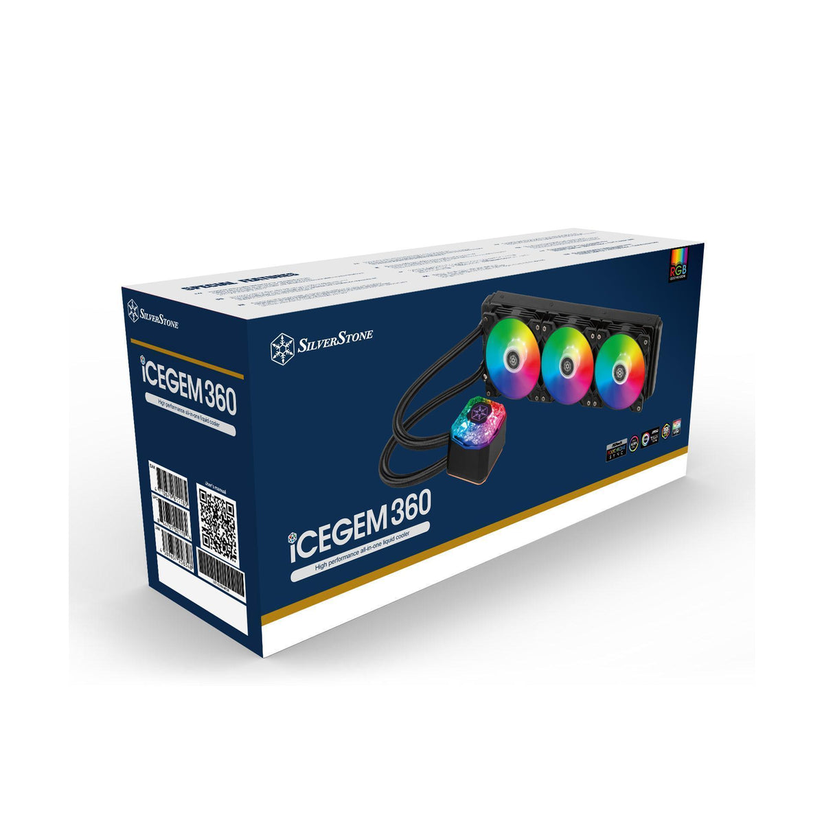 Silverstone IceGem 360 ARGB AIO Liquid Cooler 3x120mm Fans
