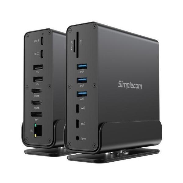 Simplecom CHT815 15-in-1 USB-C 4K Triple Display MST DockDual HDMI DP