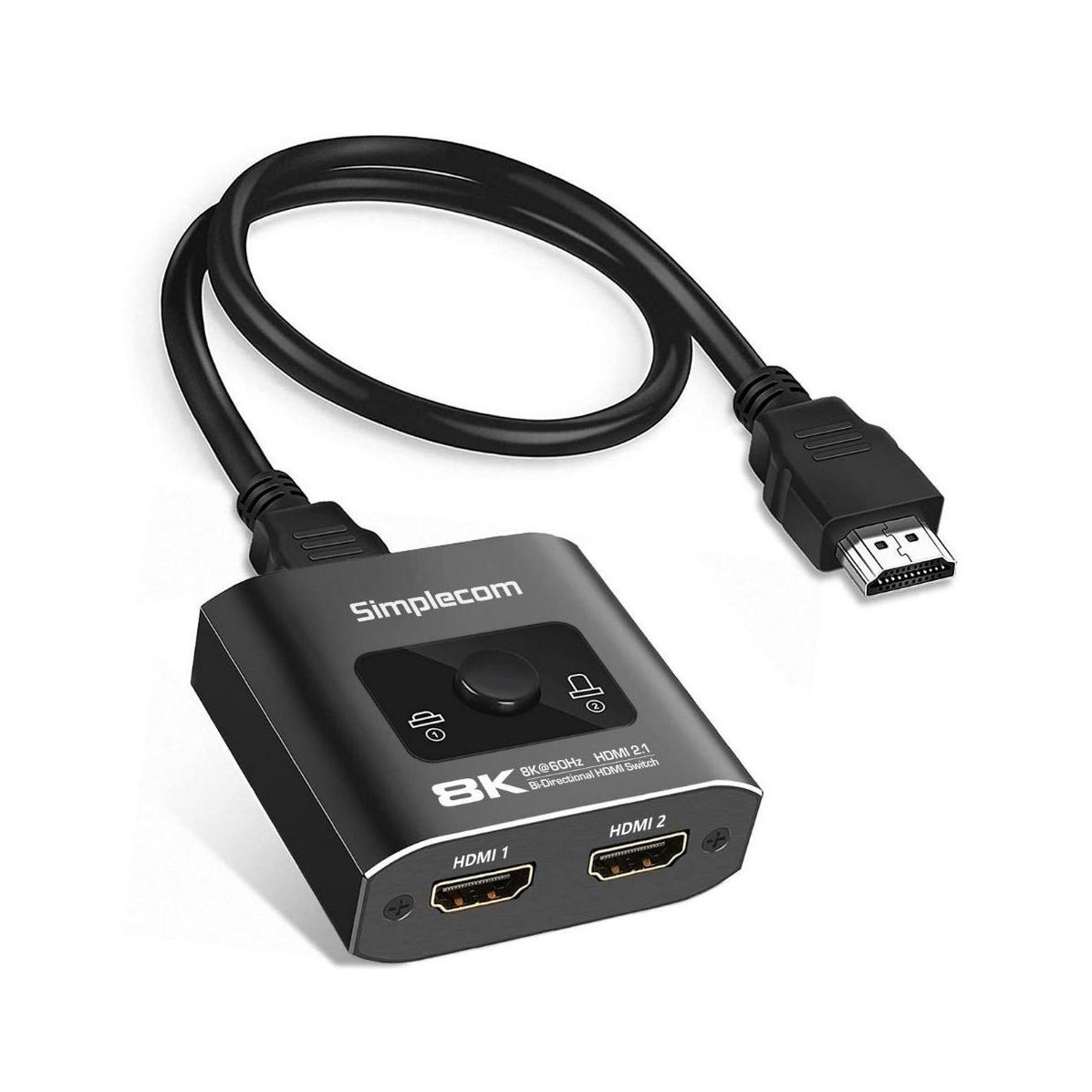 Simplecom CM302V2 Bi-Directional 2 Way HDMI 2.1 Switch Selector 8K