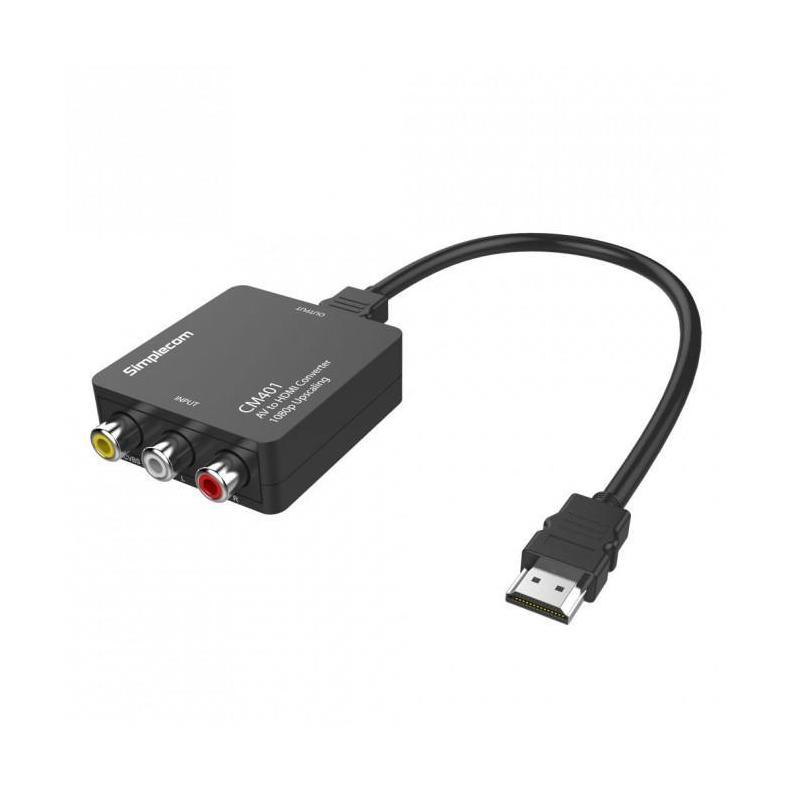 Simplecom CM401 Composite AV to HDMI 1080p Upscaling Video Converter