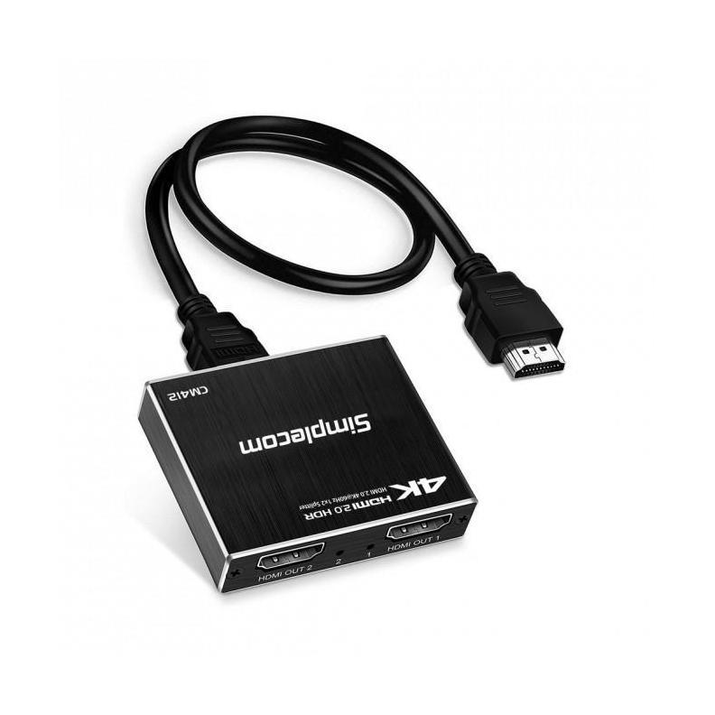 Simplecom CM412 HDMI 2.0 1x2 4K@60Hz Splitter
