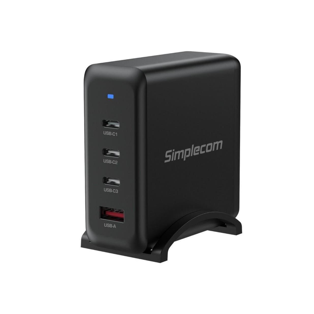 Simplecom CU400 100W 4-Port PD GaN Charger 3xUSB-C USB-A