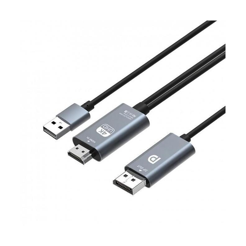 Simplecom HDMI to DP Active Converter Cable 4K@60Hz USB Powered 2M