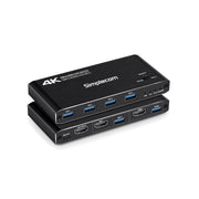 Simplecom KM420 2-Port HDMI KVM Switch 4-Port USB Hub 4K@60Hz HDMI 2.0 5Gbps