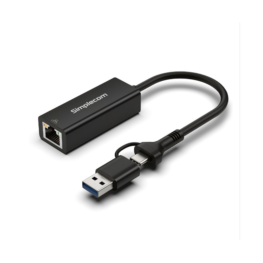 Simplecom NU315C USB-C USB-A Gigabit Ethernet Adapter