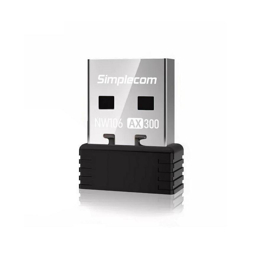 Simplecom NW106 AX300 2.4GHz Wi-Fi 6 USB Nano Adapter