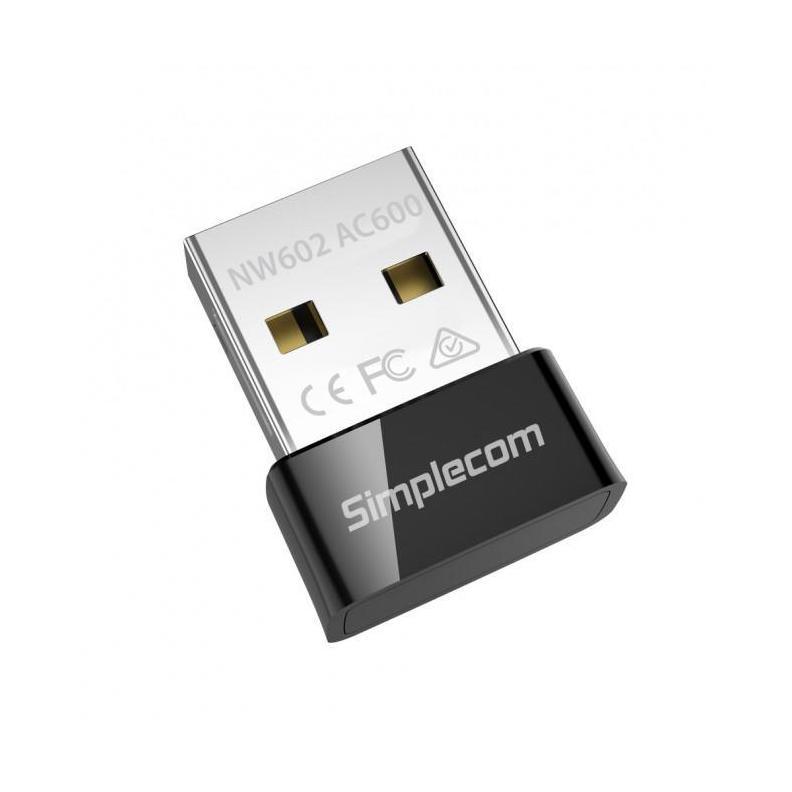 Simplecom NW602 AC600 Dual Band Nano USB Wi-Fi Adapter