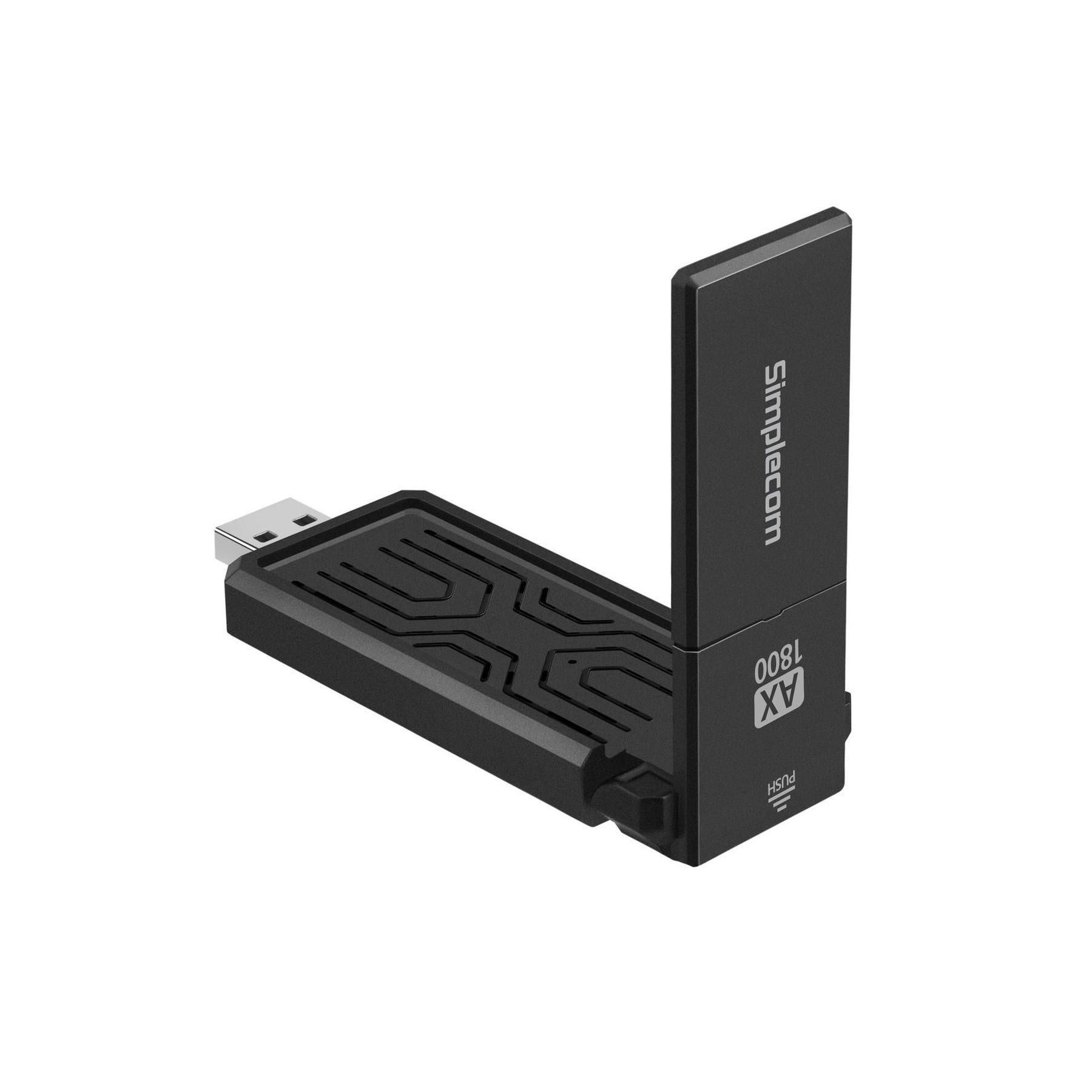Simplecom NW812 AX1800 Dual-Band Wi-Fi 6 USB Adapter Foldable Antenna