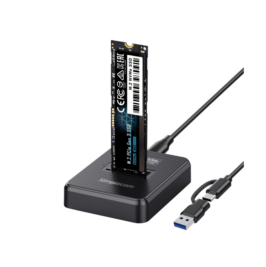 Simplecom SD511 NVMe/SATA M.2 SSD Docking Station USB 3.2 Gen 2 10Gbps