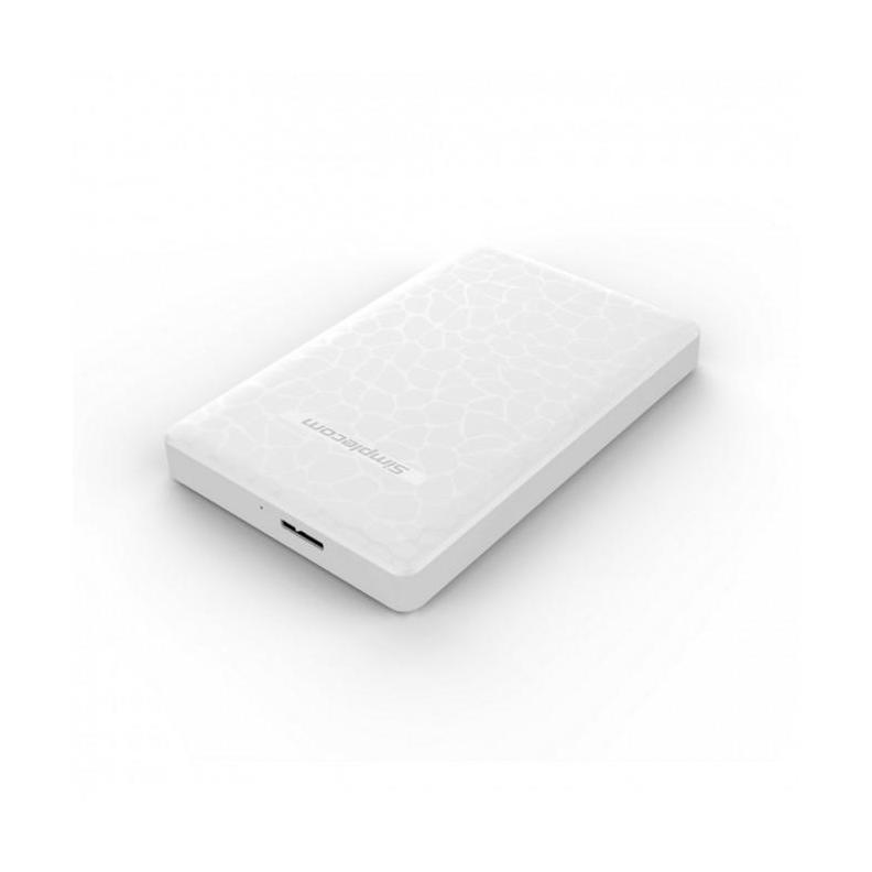 Simplecom SE101 Compact Tool-Free 2.5'' SATA to USB 3.0 Enclosure White 7mm-9.5mm