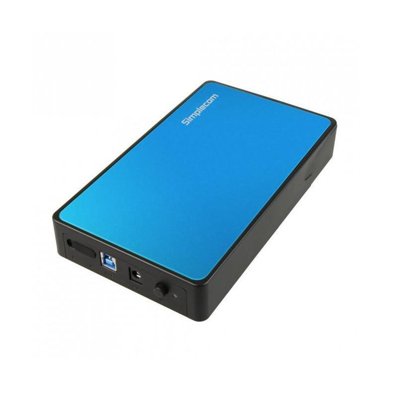 Simplecom SE325 Tool Free 3.5" SATA HDD to USB 3.0 Enclosure Blue