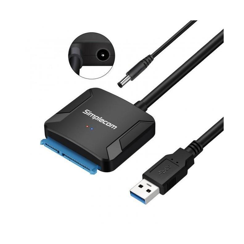 Simplecom USB 3.0 to SATA Adapter 2.5" 3.5" HDD SSD with Power Supply