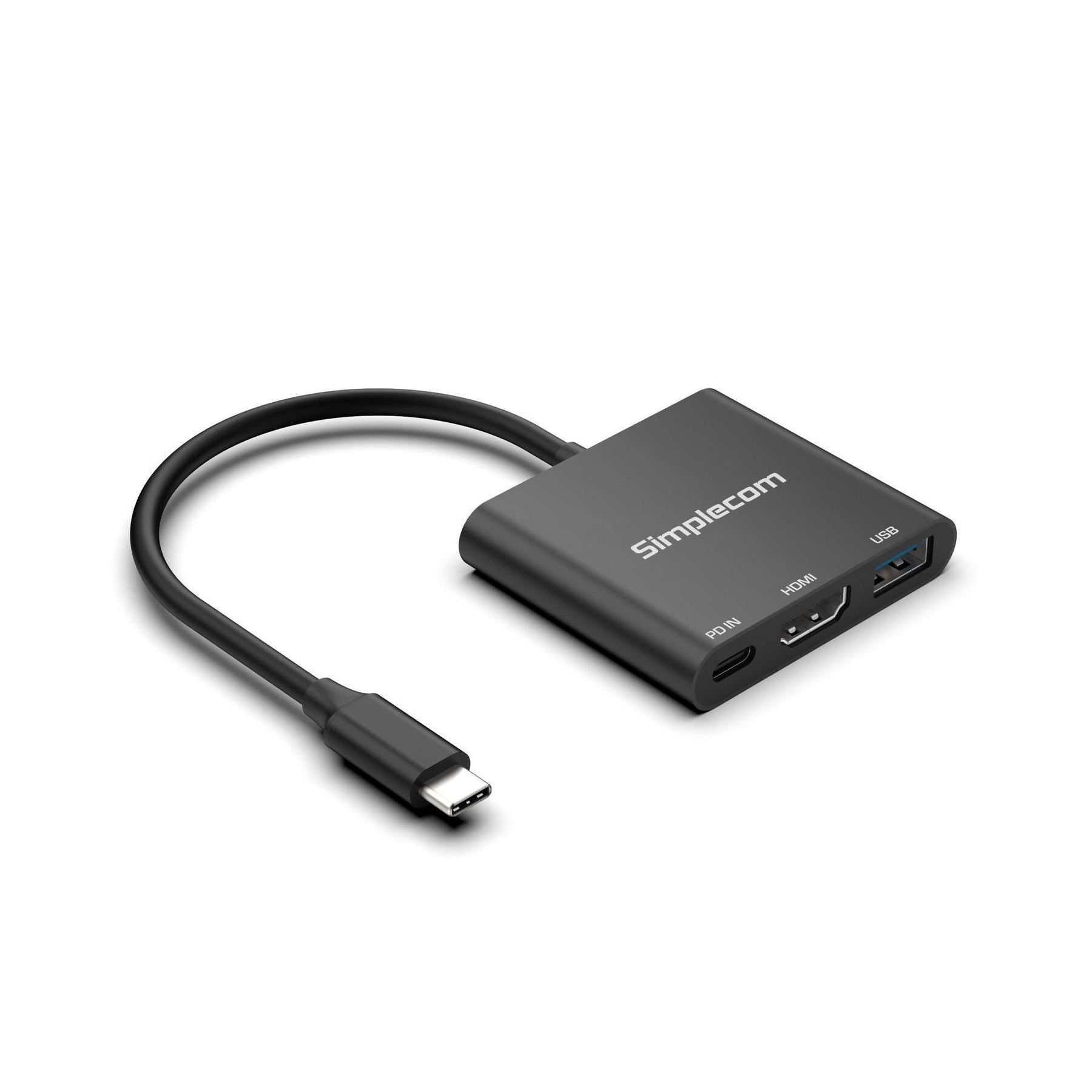 Simplecom USB-C 3-in-1 Adapter USB 3.2 HDMI 2.0 4K@60Hz