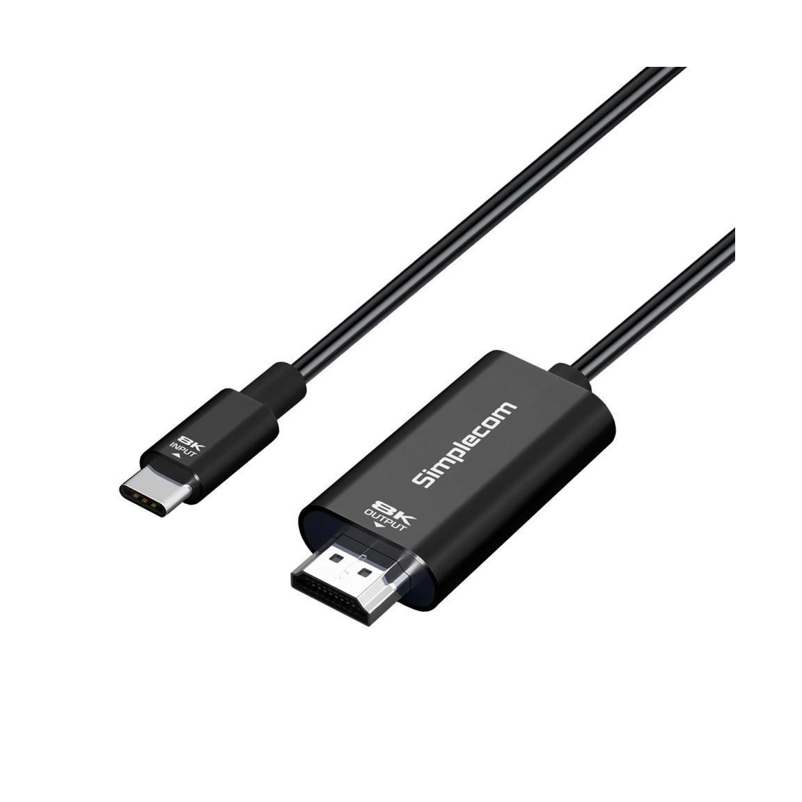 Simplecom USB-C to HDMI 2.1 Cable 2M 8K@60Hz DP1.4 Alt