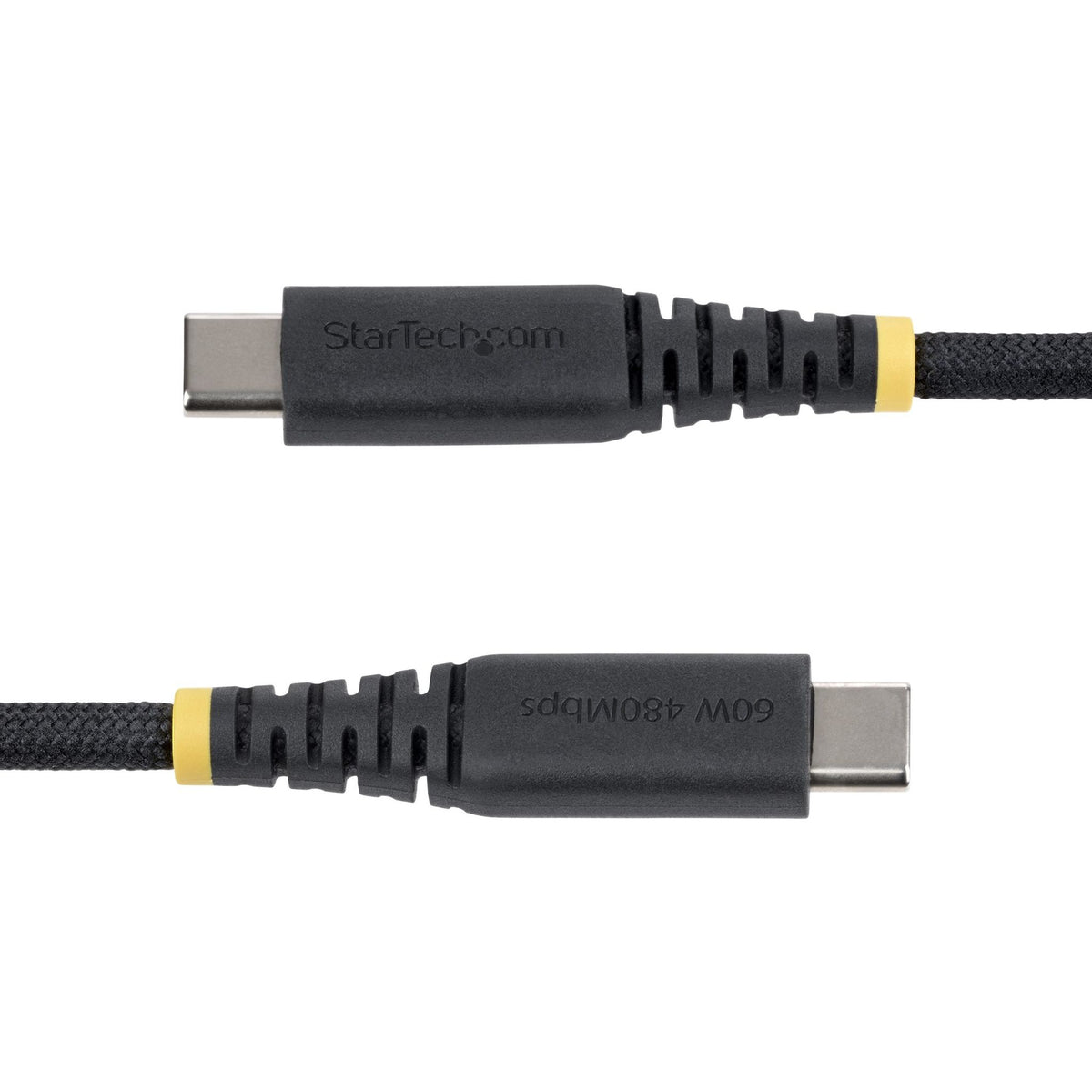 StarTech 15cm USB-C Charging Cable 60W Dual-Layer Braided Nylon/TPE Jacket USB