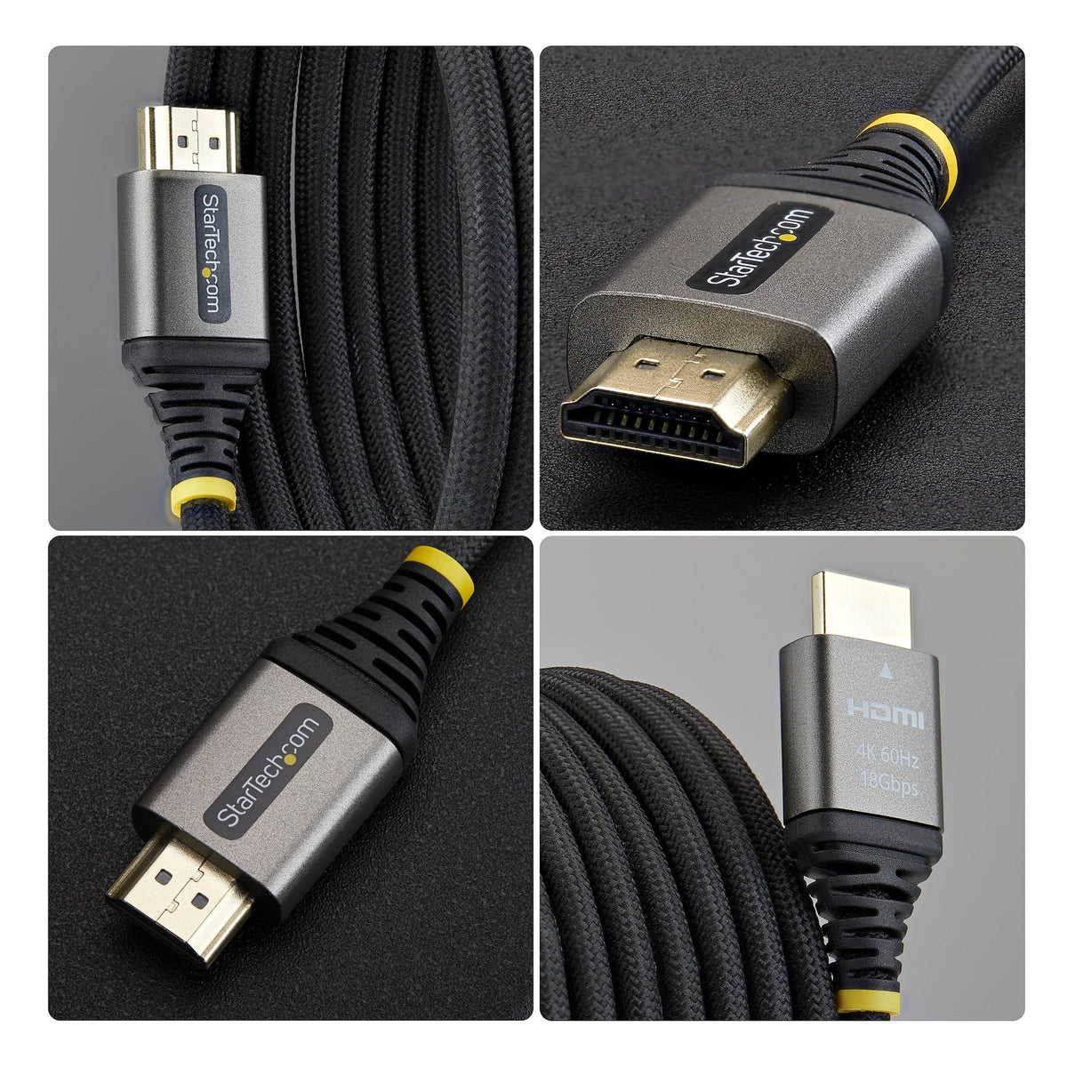 StarTech 1m Premium Certified High Speed HDMI Cable 4K60Hz HDR10 Braided