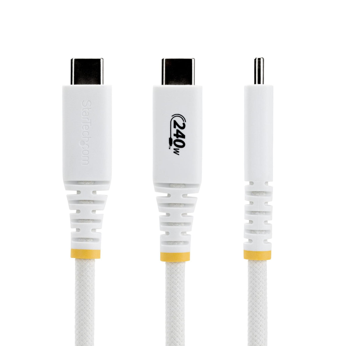 StarTech 1m White USB-C Charging Cable 240W PD EPR TPE Jacket USB 2.0
